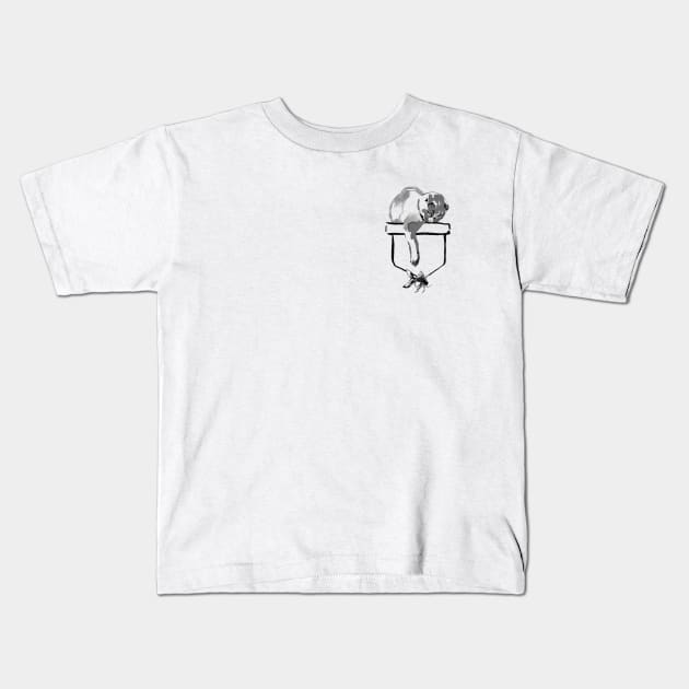 pocket chat fish Kids T-Shirt by pechane